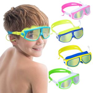 Anti-fog Swimming Goggles with Ear Plugs 4-16 Years