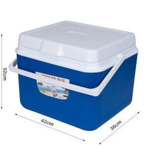 26-L Polyethylene Insulated Cooler Box With Carrying Handle - Blue - Image 5