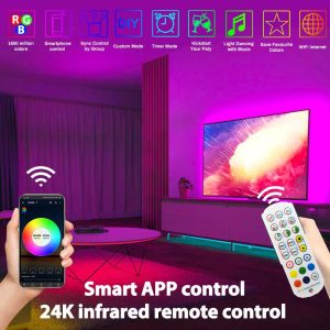 RiXME 10m LED Strip Lights RGB With Voice and Music Sync APP & Remote Control 24-Volt - Image 5