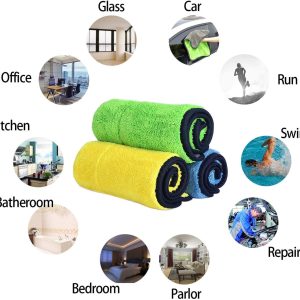 Microfiber Towel-Thick Lint Free Multipurpose Washing & Detailing - 30x40cm  800GSM - Image 8