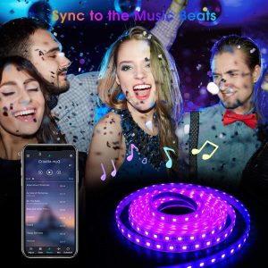 RiXME 10m LED Strip Lights RGB With Voice and Music Sync APP & Remote Control 24-Volt - Image 7