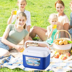 5-L Polyethylene Insulated Cooler Box With Carrying Handle - Blue - Image 4
