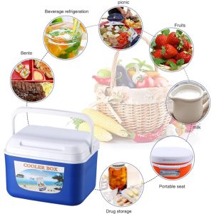 5-L Polyethylene Insulated Cooler Box With Carrying Handle - Blue - Image 5