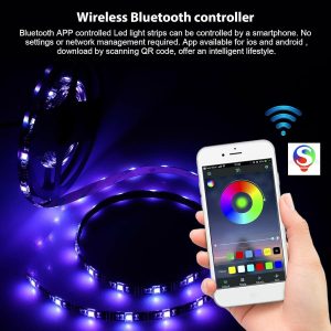 RiXME 5m RGB Smart Phone APP Control LED Strip With Remote Control - Image 4