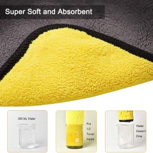 Microfiber Towel-Thick Lint Free Multipurpose Washing & Detailing - 30x40cm  800GSM - Image 10