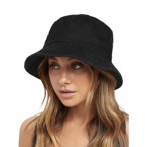Unisex 100% Cotton Foldable Bucket Beach Sun Hat - Image 3