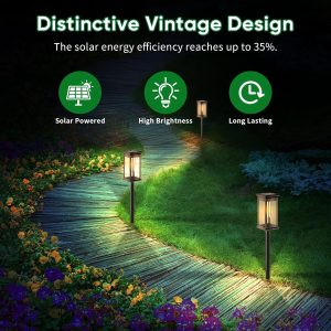 Solar Pathway Lights Outdoor Waterproof IP65 Bright Solar Landscape Lights - Image 5