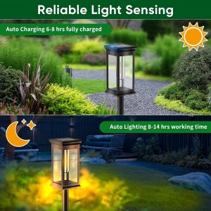 Solar Pathway Lights Outdoor Waterproof IP65 Bright Solar Landscape Lights - Image 10