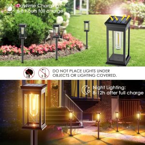Solar Pathway Lights Outdoor Waterproof IP65 Bright Solar Landscape Lights - Image 7