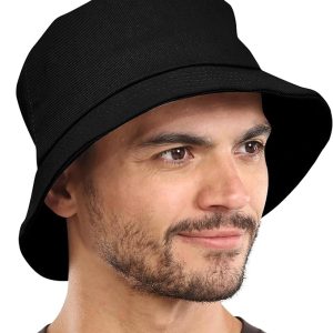 Unisex 100% Cotton Foldable Bucket Beach Sun Hat - Image 4