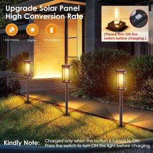 Solar Pathway Lights Outdoor Waterproof IP65 Bright Solar Landscape Lights - Image 8