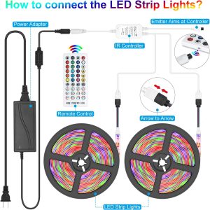 RiXME 10m LED Strip Lights RGB With Voice and Music Sync APP & Remote Control 24-Volt - Image 6