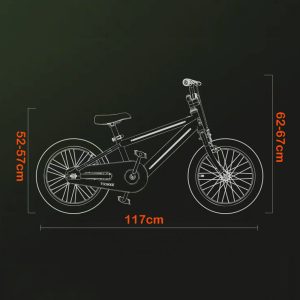 TOOKKE 16" Aluminium Black Bicycle - with LAVA LED Frame - Image 3