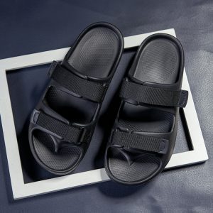 Men's Slide Slipper Adjustable Strap Cushioned Comfy Slippers
