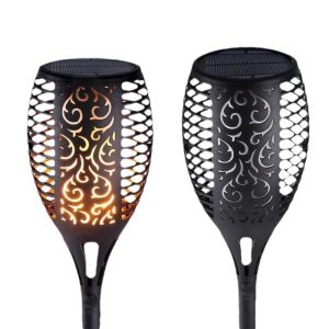 1-Piece 33-LED Waterproof Solar Flame Torch Lights For Outdoors - Image 4
