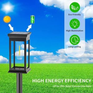 Solar Pathway Lights Outdoor Waterproof IP65 Bright Solar Landscape Lights - Image 3