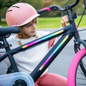 TOOKKE 16" Aluminium Black Bicycle - with LAVA LED Frame - Image 6