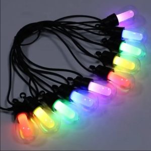 RiXME 10-m Outdoor Solar String Lights Waterproof IP67 10-Bulbs RGB Lights - Image 3