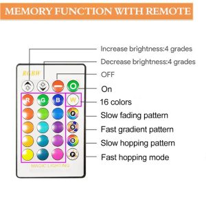 RiXME E27 RGB LED Coloured Light Bulb,5W Colour Changing Dimmable Edison Screw lamp with IR Remote Control - Image 4