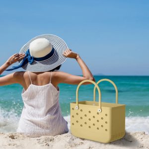 Large Rubber Tote Beach Bag Waterproof Sand proof 48cmx33cmx20cm - Image 3