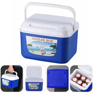 5-L Polyethylene Insulated Cooler Box With Carrying Handle - Blue - Image 9