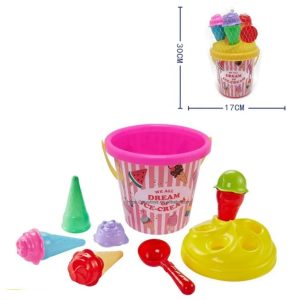 6Pcs/set Plastic Ice Cream Sand Toy Set - 30cm - Image 4