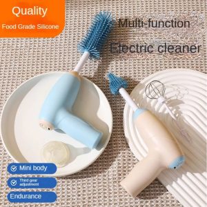 Electric Silicone Baby Bottle Cleaner Brush Set - Image 3