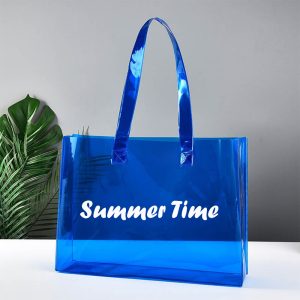 Summer Large Women Neon Transparent Beach Bag - Image 5