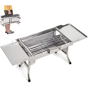 Portable Stainless Steel Briefcase Type Charcoal Grill