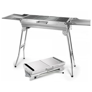 Portable Stainless Steel Briefcase Type Charcoal Grill