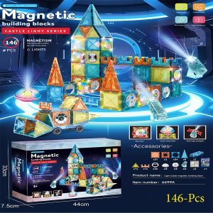 Magnetic Blocks - Build Mine Magnet World Set 146-Pcs - Image 1