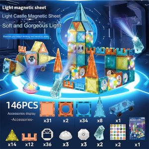 Magnetic Blocks - Build Mine Magnet World Set 146-Pcs - Image 3