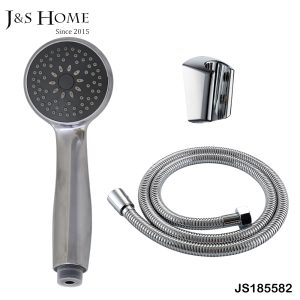 J&S 3-Pieces Shower Heads with Hose and Holder Set,  jS185582