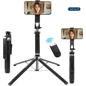 AOAS AS-2012 Selfie Stick Tripod Quadripod With Remote
