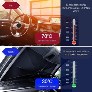 Windshield Sun Shade for Car Protect Vehicle from UV Sun and Heat - Image 5