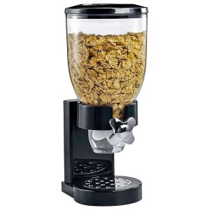 Single Cereal & Dry Food Dispenser Black