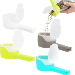 4-Pieces Bag Clips for Food Storage Sealing Clips with Pour Spouts - Image 4