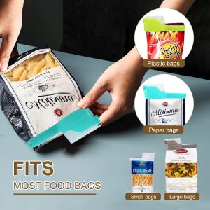 4-Pieces Bag Clips for Food Storage Sealing Clips with Pour Spouts - Image 5