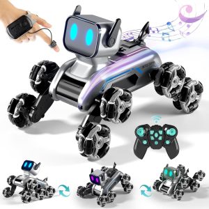 RC Robot Dog Remote Control Cars for Kids Adults, RC Car 8WD Gesture Sensing RC Stunt Car with Light, Music