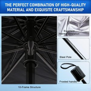 Windshield Sun Shade for Car Protect Vehicle from UV Sun and Heat - Image 8