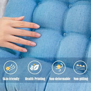 Linen Chair Cushions 40 x 40 cm Pillow with Soft Laces - Image 5