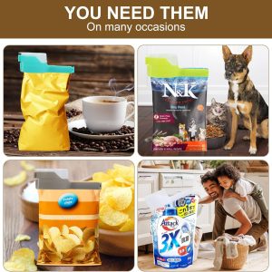 4-Pieces Bag Clips for Food Storage Sealing Clips with Pour Spouts - Image 10