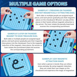 Magnetic Chess Board, Funny Table Magnetic Game - Image 5