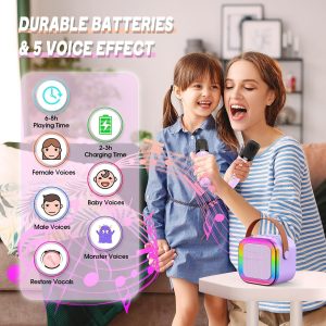 2-Pieces Mini Bluetooth Microphone With Speaker - Image 4