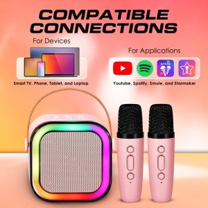 2-Pieces Mini Bluetooth Microphone With Speaker - Image 5