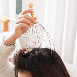 Scalp Massager Handheld Head Massage Scratcher With Bamboo for Deep Relaxation - Image 3