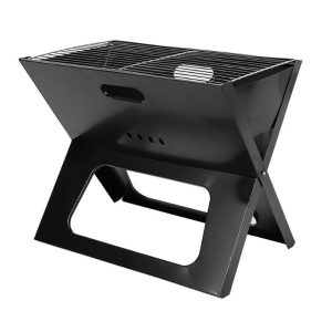 Portable Charcoal BBQ Grill, Barbeque Grill (W48 x D31 x H39)cm - Black