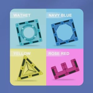 Deluxe 3D Magnetic Building Blocks - 56pcs - Image 4