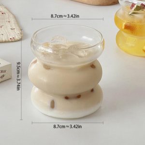 Matcha Latte Heat Resistant Clear Glass Tea Cup - 430ml - Image 5