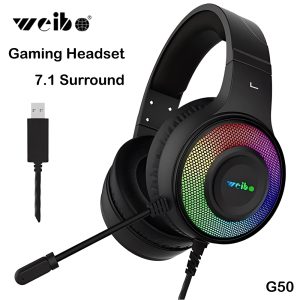 Weibo G50, 7.1 Surround RGB Gaming Headset